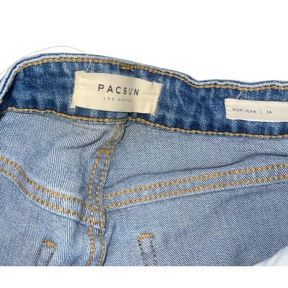 PACSUN Women's Size 24 Waist Mom Jean in Blue - Picture 13 of 16